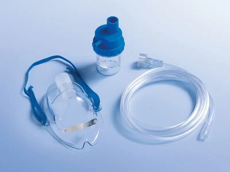 Nebulizátor set pro dospělé, K konektor, s maskou a hadicí, boční připojení kysl