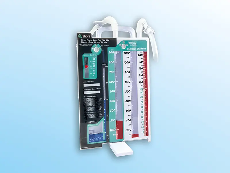 Thoracic drainage system SHORE double chamber